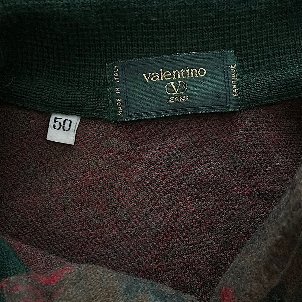 Valentino Jeans Men’s Brown Wool Long Sleeve Sweater Top **Size 50/US Sz L** - Picture 4 of 6